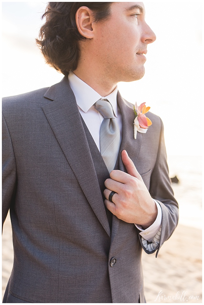 suit groom beach wedding attire
