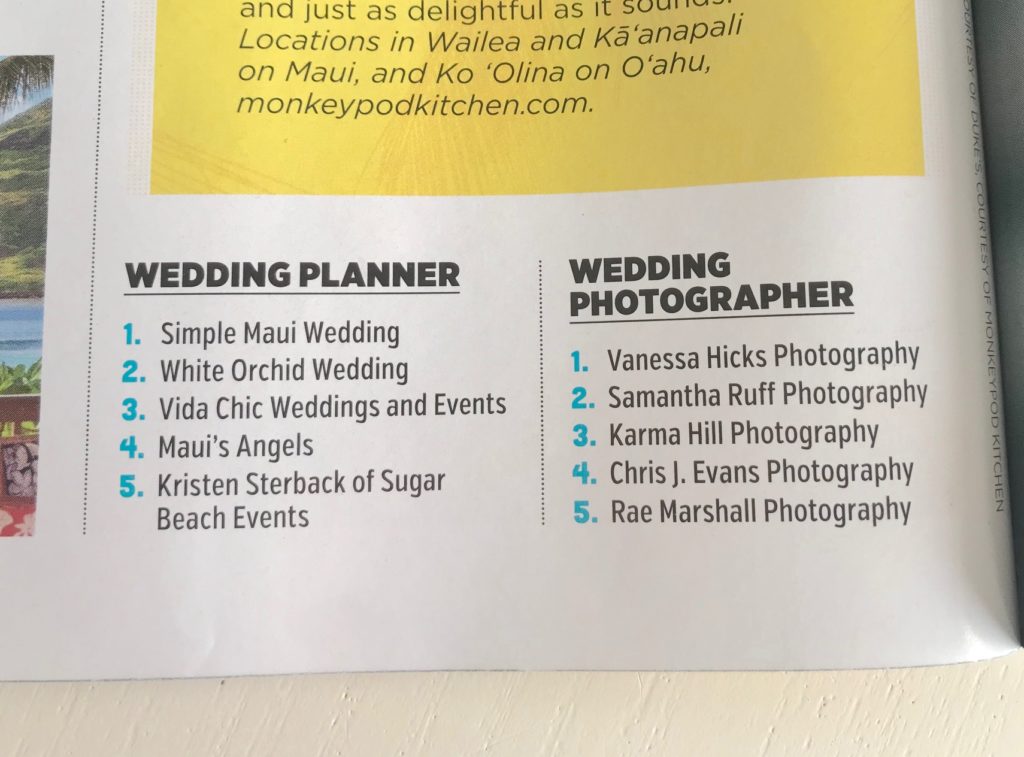 Hawaii's Best Wedding Planner