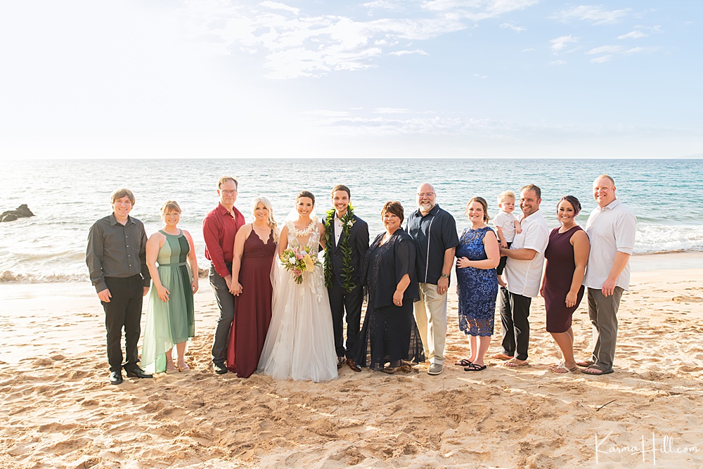 Maui wedding - wedding party