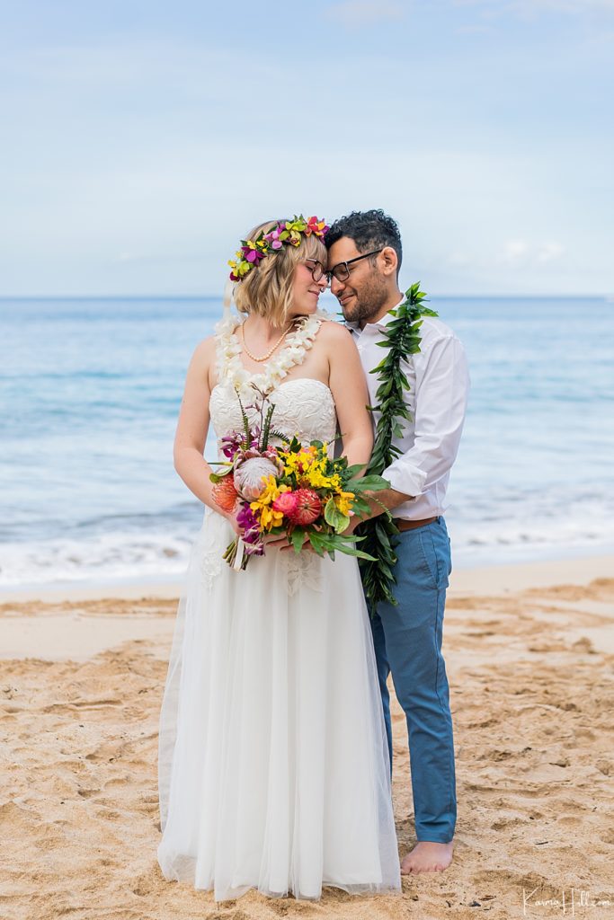 Maui wedding on the beach 
