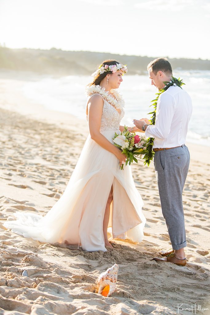 wedding on Maui beach - elopement - couple - photo
