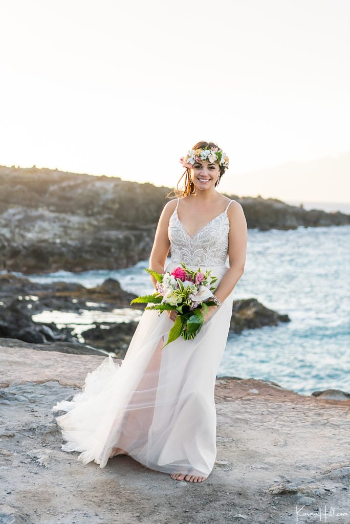 maui bride - photos - beach wedding 