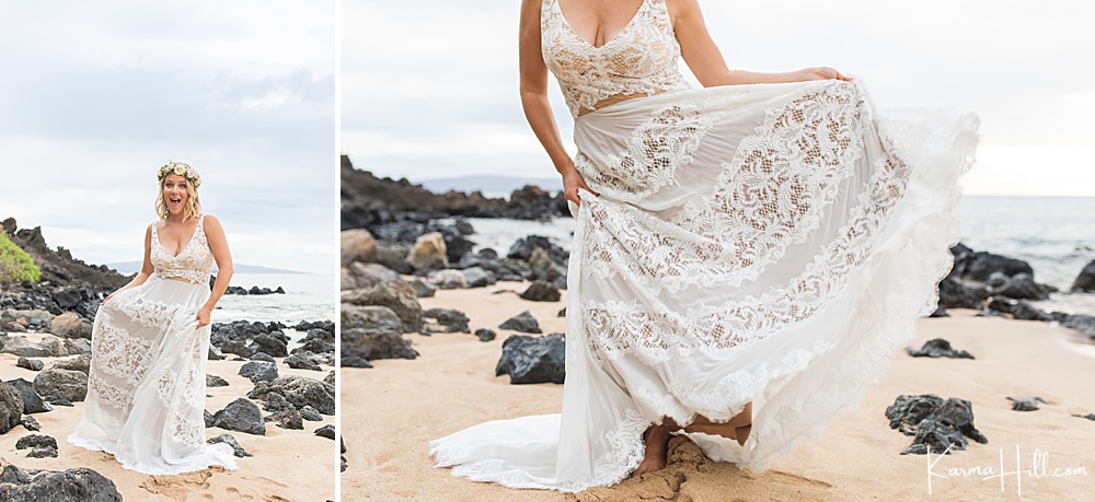 Top 5 Maui Beach Wedding Dress Styles Tropical Inspiration