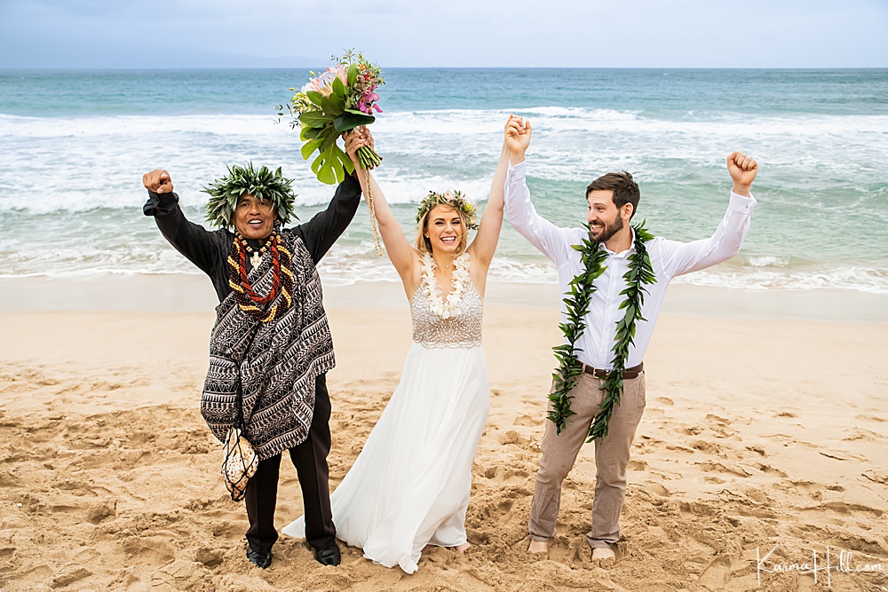 Beach wedding in Maui, HI 