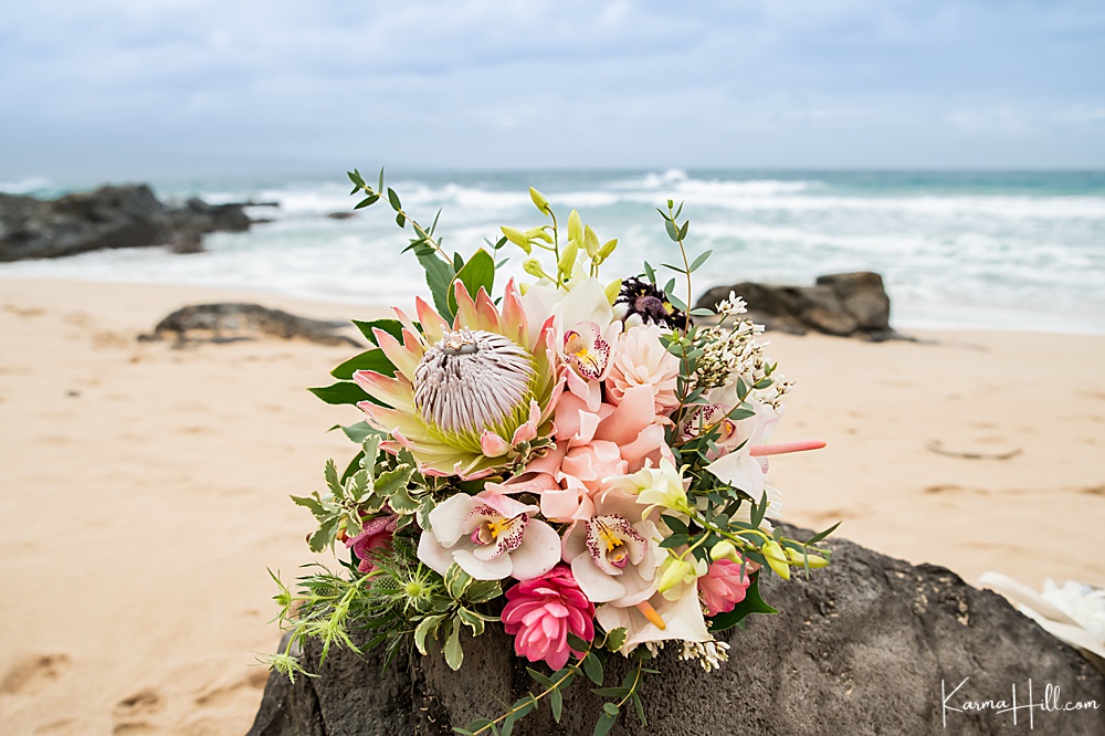 beach bouquet - rustic - protea - inspiration 