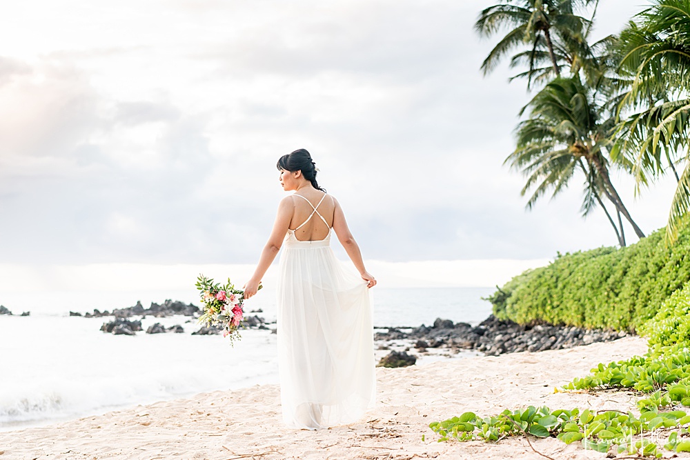 Beach wedding photographer on maui - bride - beautiful - hawaii 