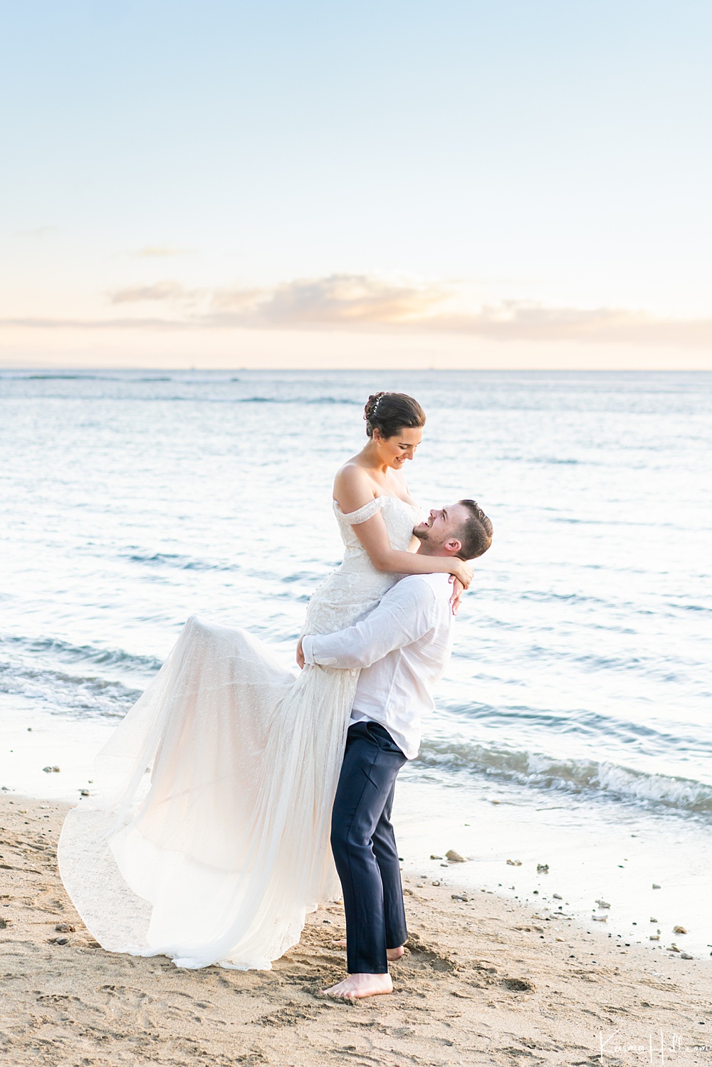 Beach Wedding Bride and groom