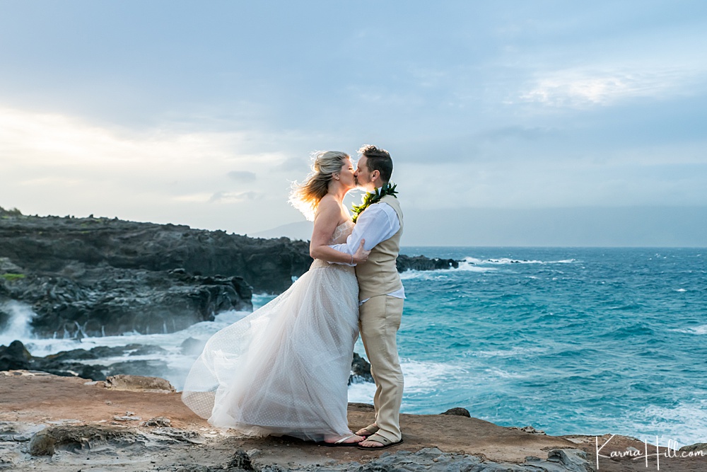 Maui beach Wedding locations - Ironwoods Beach - Maui Beach Elopement