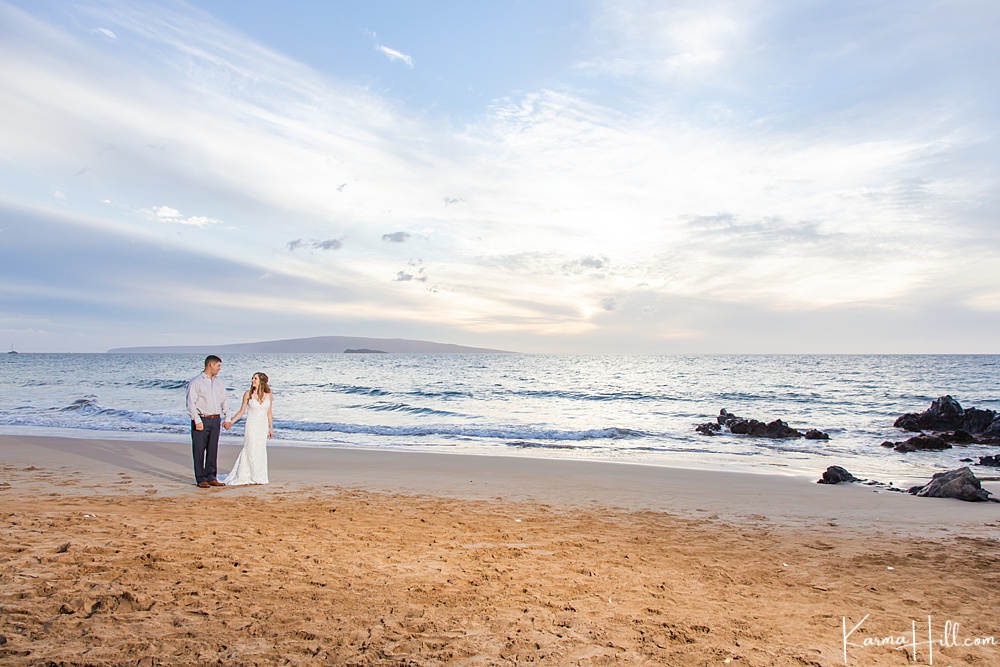 Wailea Beach Wedding in Maui - sunset 