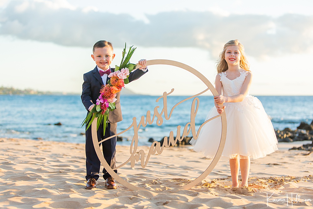 Maui wedding - best photography package - kid friendly - children 