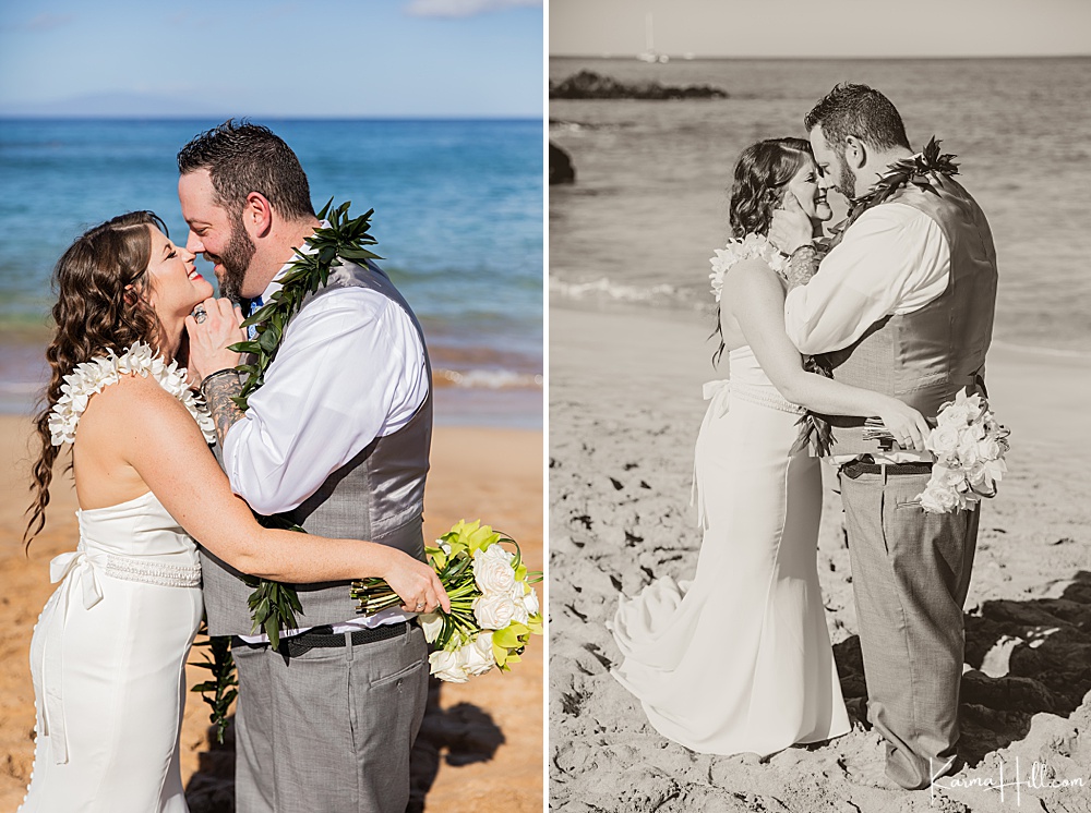Top beach elopement photographer - candid 