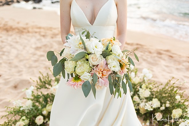 eucalyptus wedding bouquet
