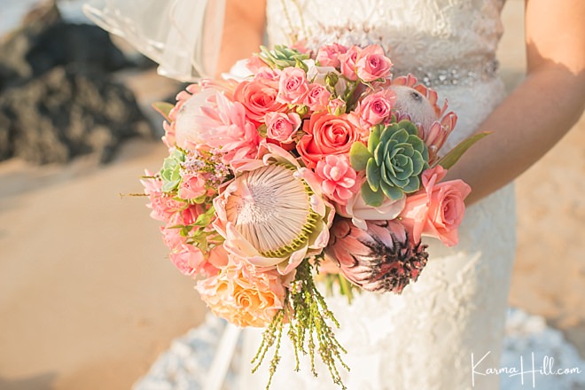 Succulent bridal bouquet 