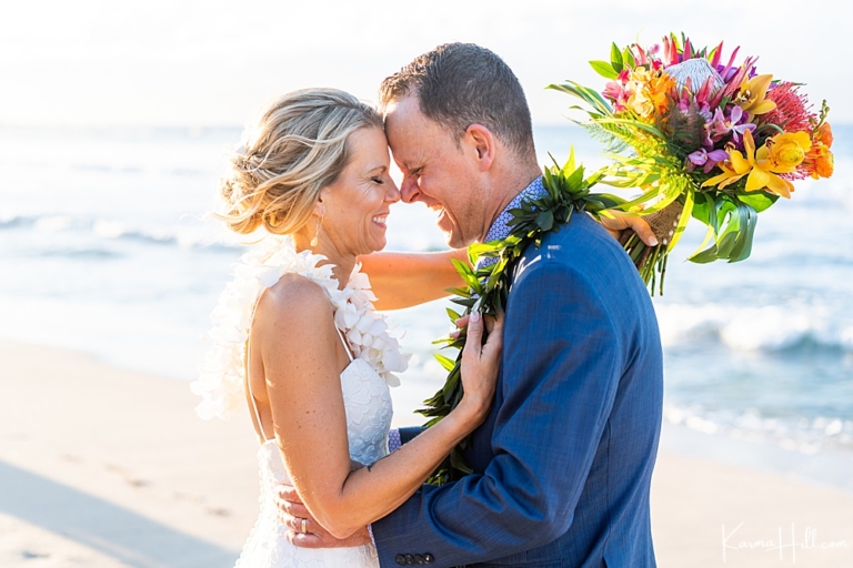 Bumbling into Love - Kelley & David's Maui Beach Wedding