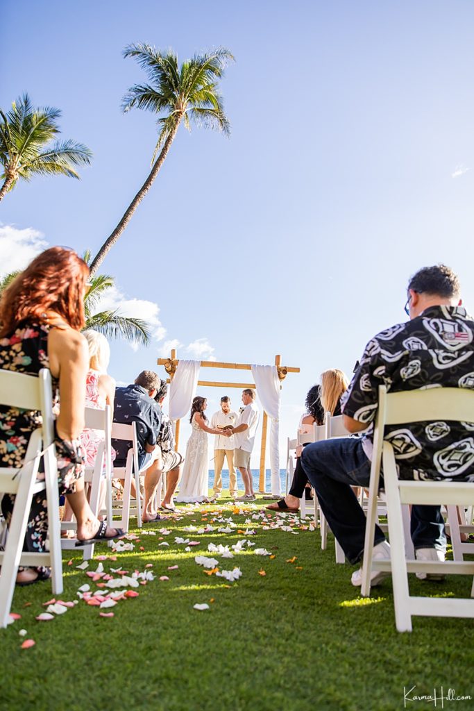 wedding at the 5 palms Maui 
