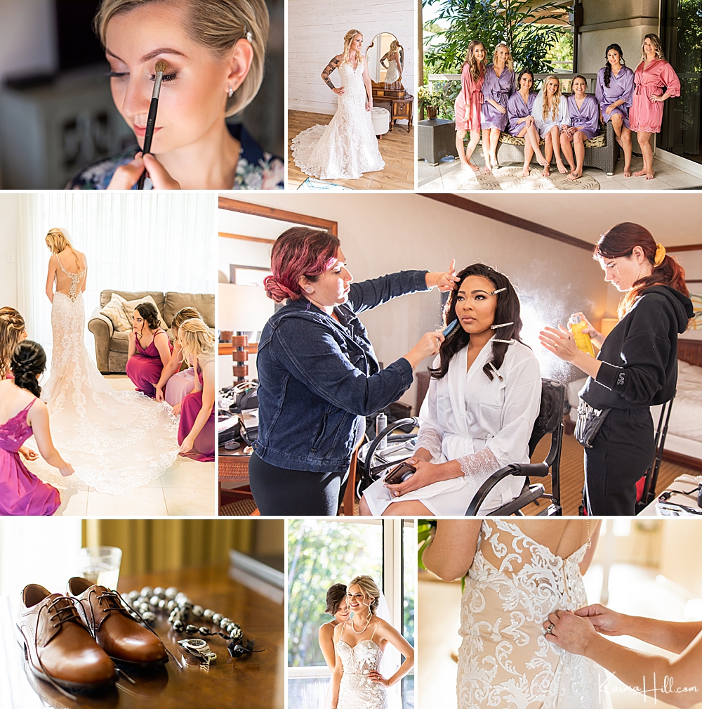getting ready photography coverage hawaii wedding 