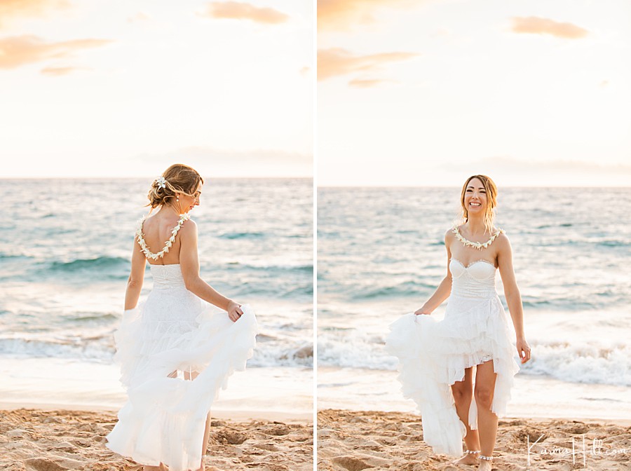 maui bride on the beach
