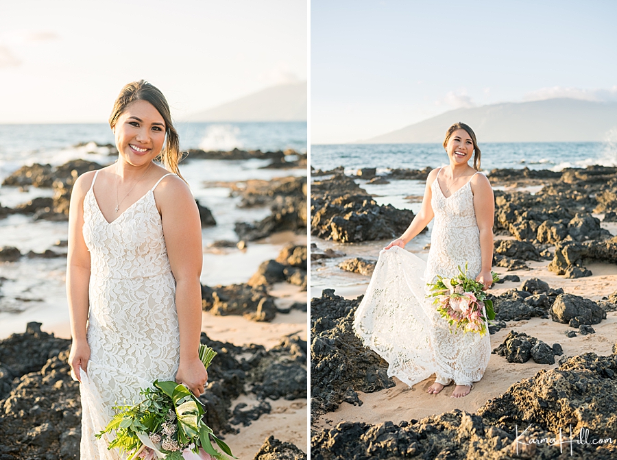 maui beach bride