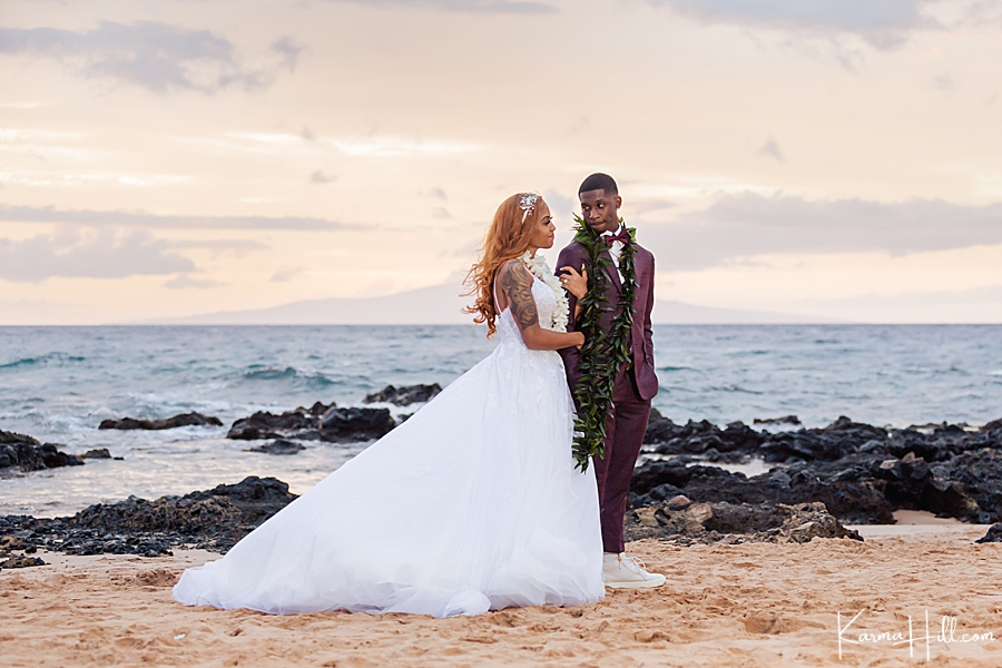 Maui beach wedding photos