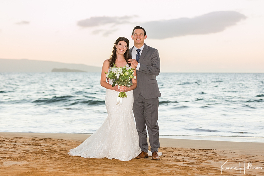 Maui bride and groom