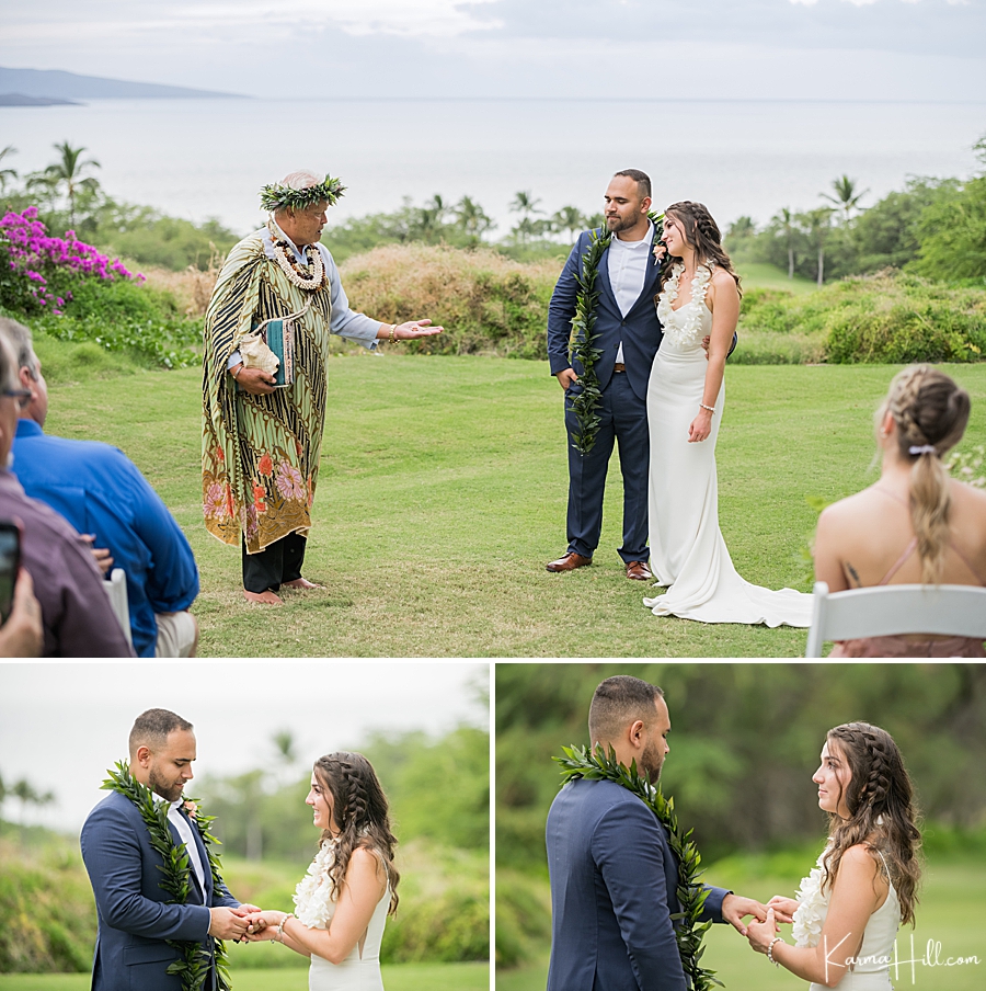 Maui wedding ring blessing
