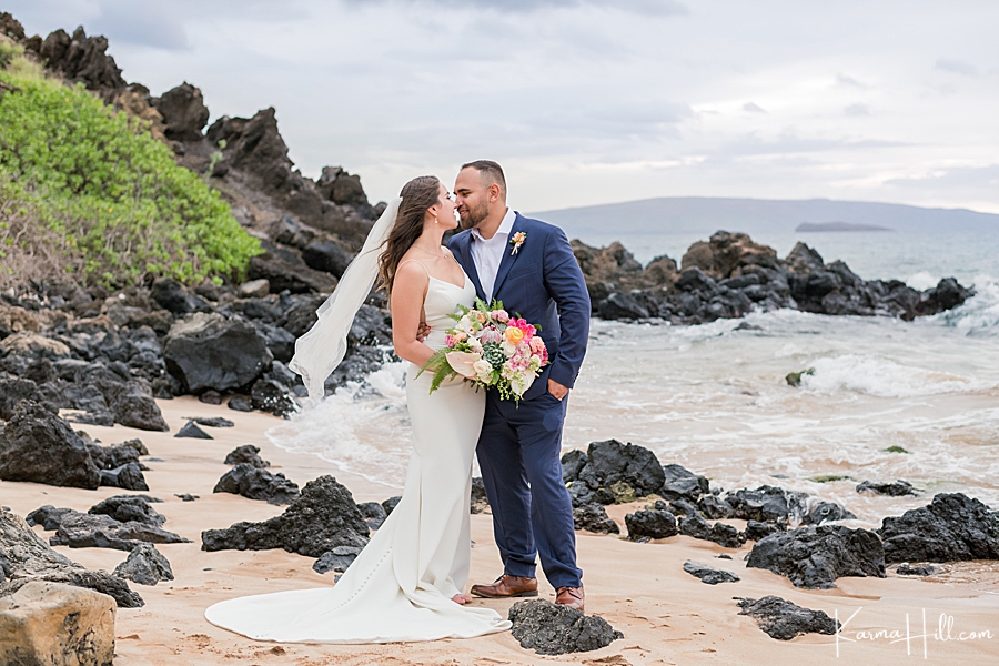 Maui beach wedding photo
