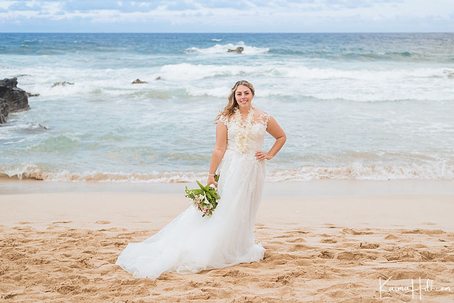 Maui beach bride
