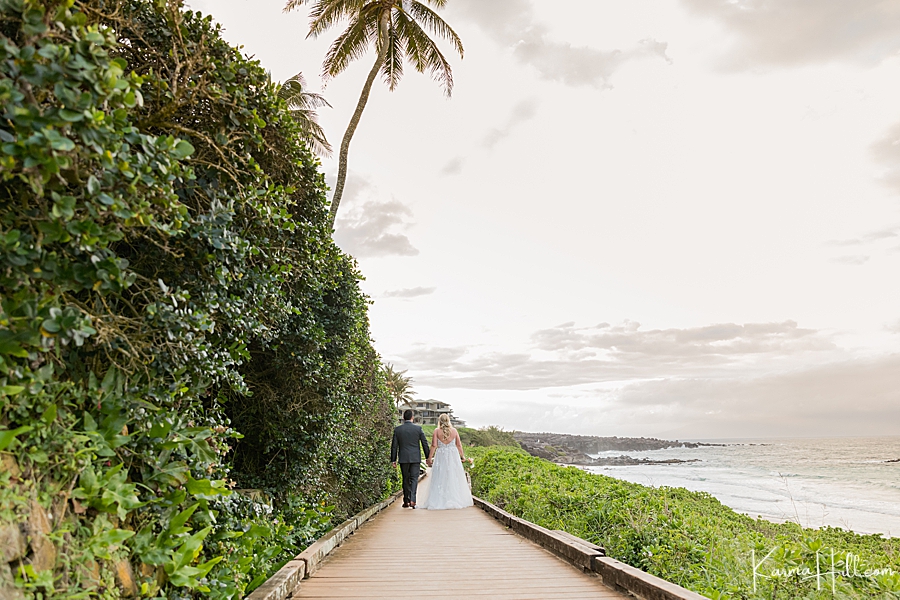 wedding boardwalk photo