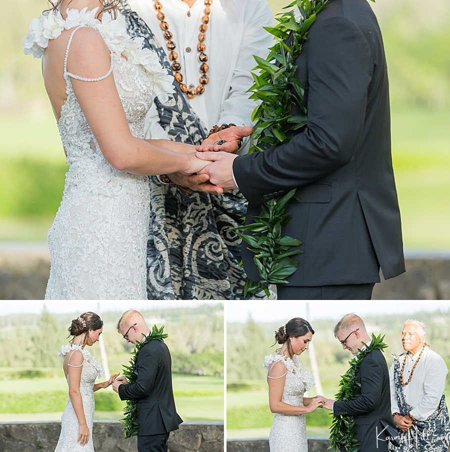Maui ring exchange wedding