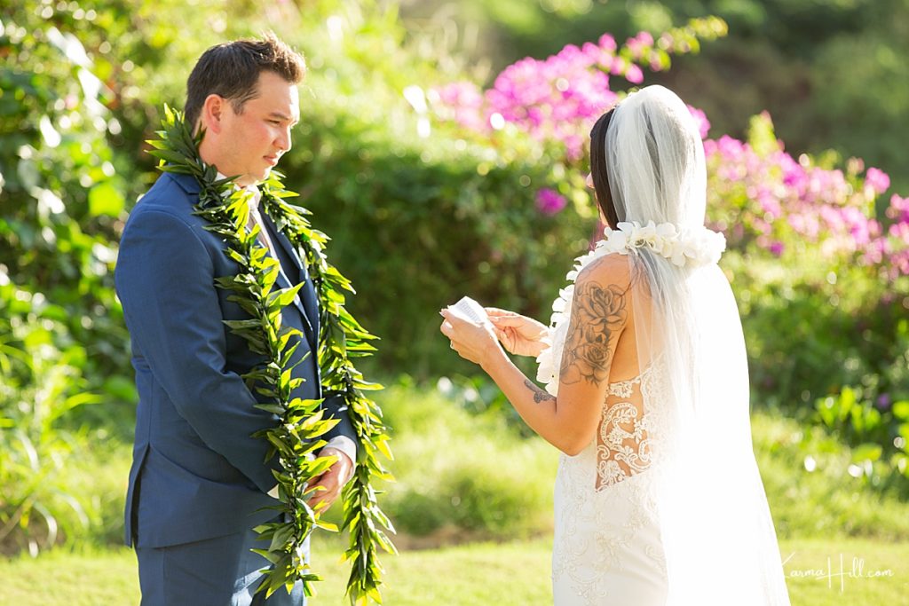 Maui wedding vows