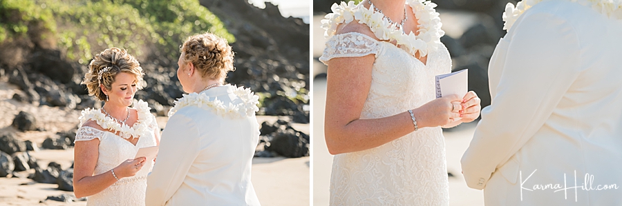 Maui elopement vows