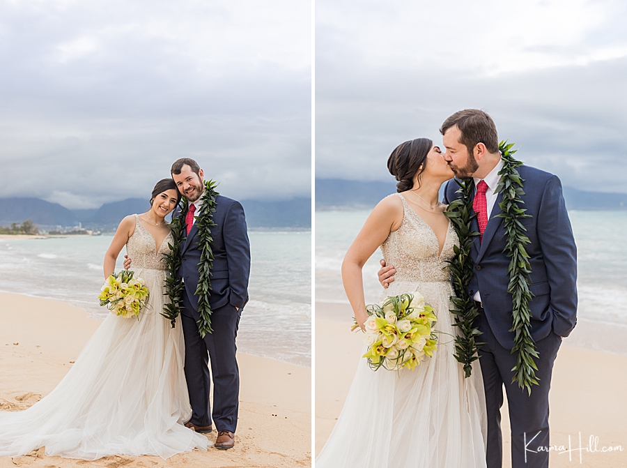 bride and groom - hawaii wedding elopement