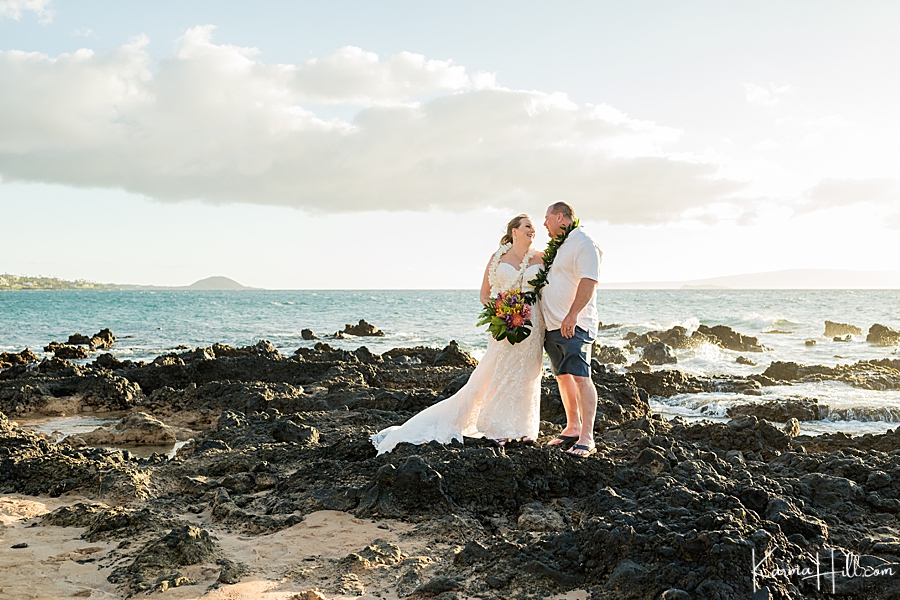 Maui ocean side wedding