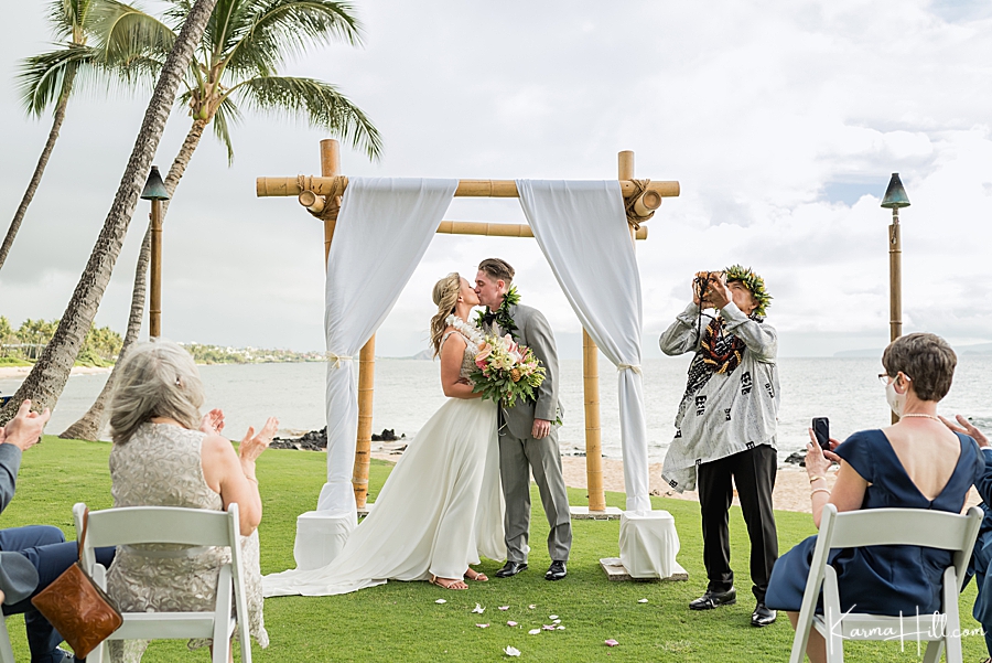5 palms wedding in hawaii 