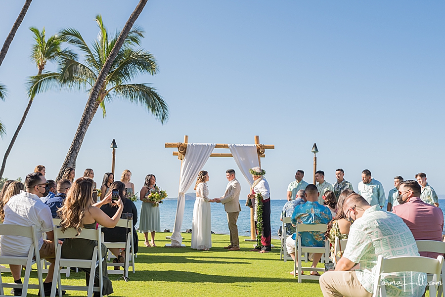 morning wedding at the 5 palms in maui 