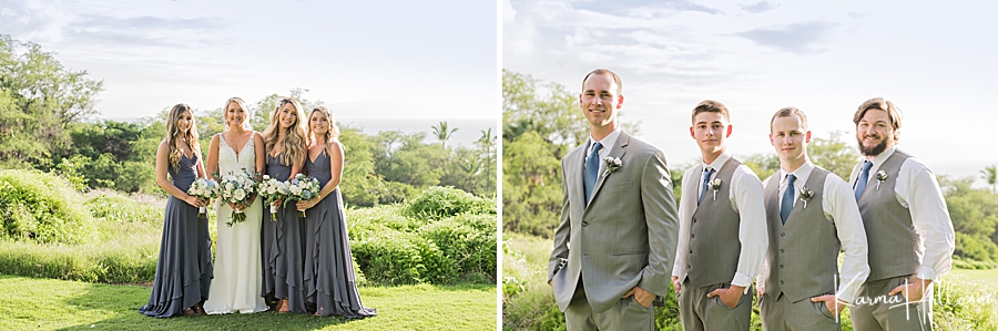 grooms men and maids of honor hawaii wedding style ideas 