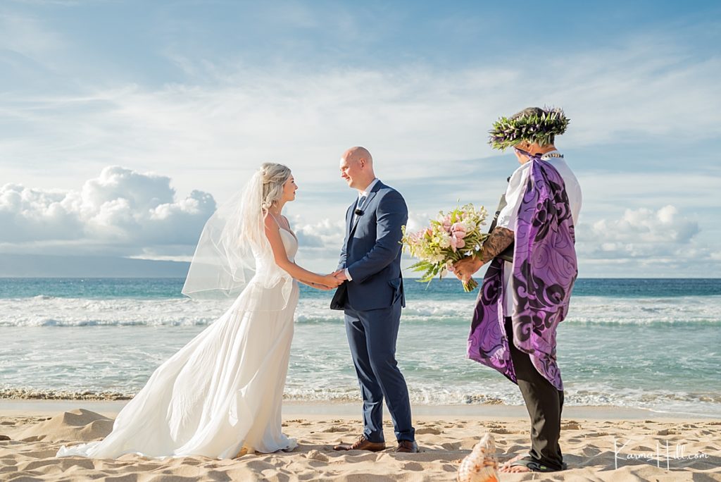 spectacular clouds during a maui wedding 