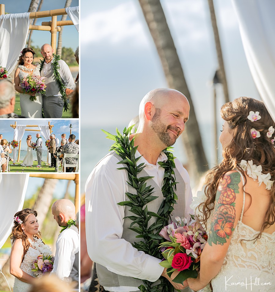 sweet couple photos during hawaii wedding 