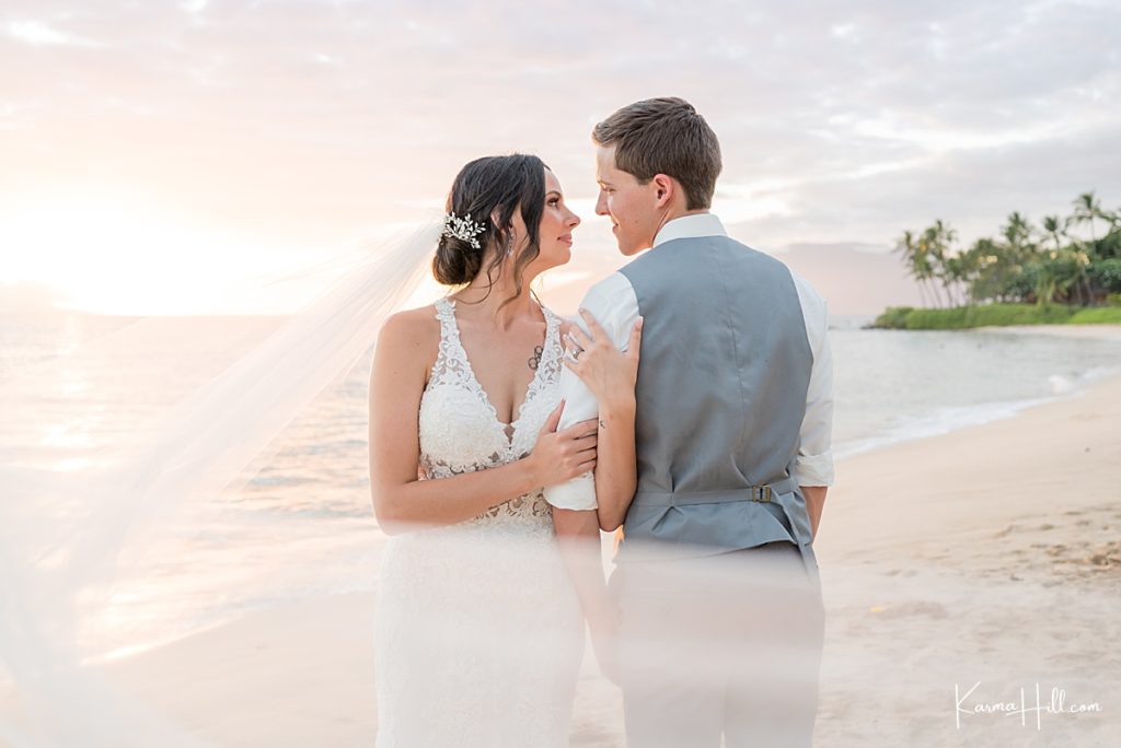 Sunset Wedding in Maui