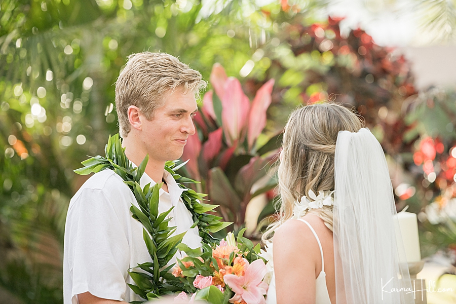 Maui Wedding Ceremony - groom