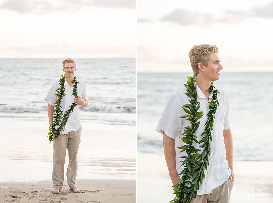 Maui wedding - groom