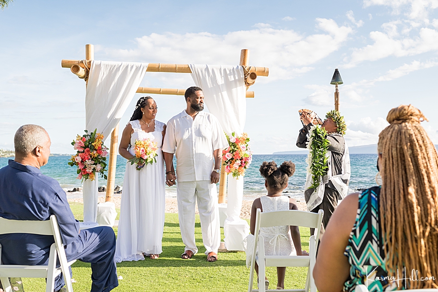 real wedding on maui at the 5 palms 