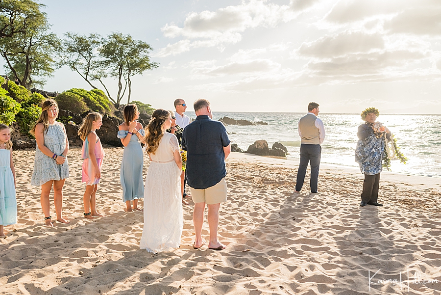 Beach Wedding in Maui - bridal entrance