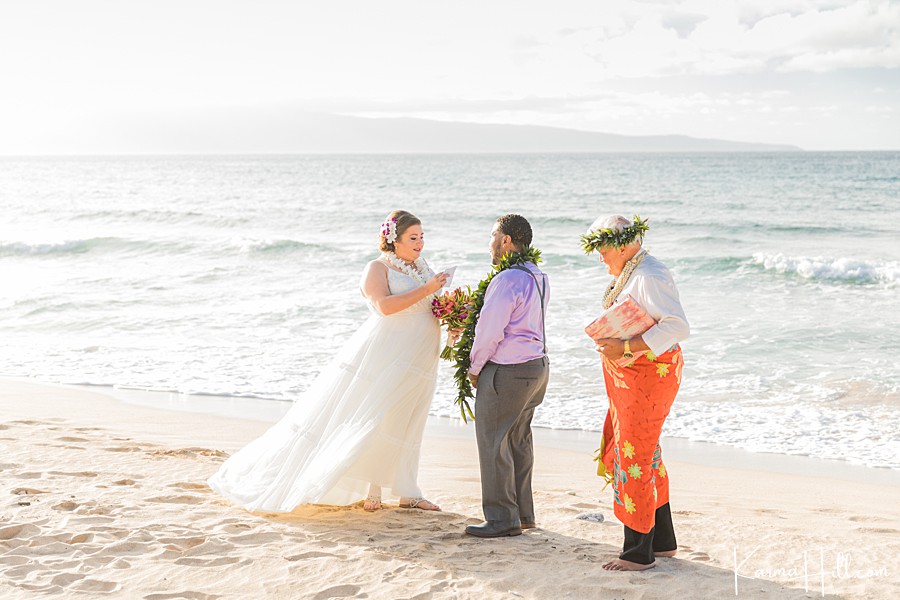 custom vows - elope in Maui