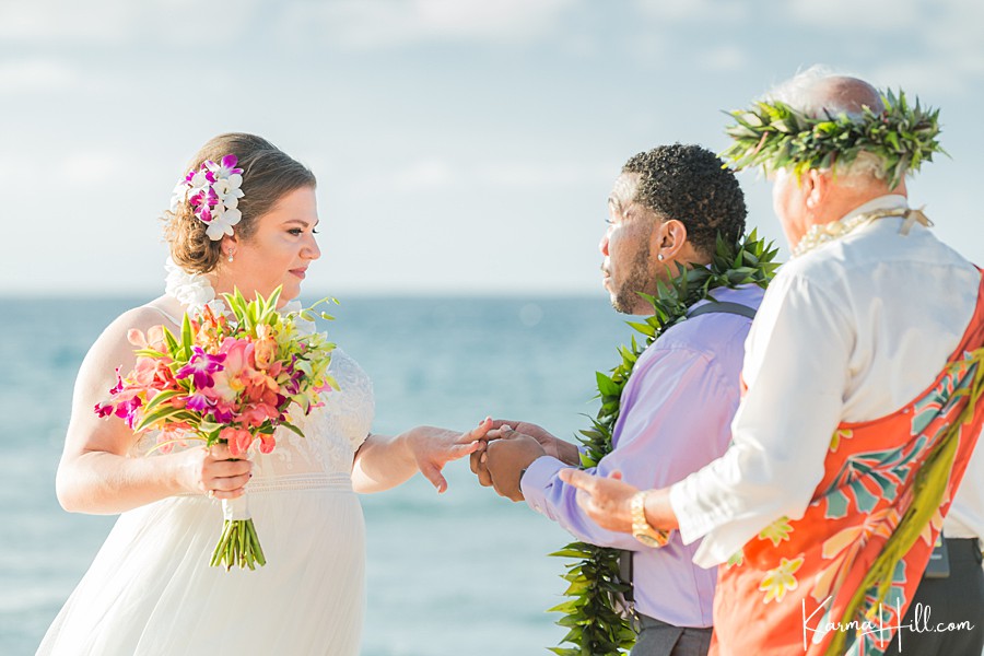 ring exchange - elope in Maui