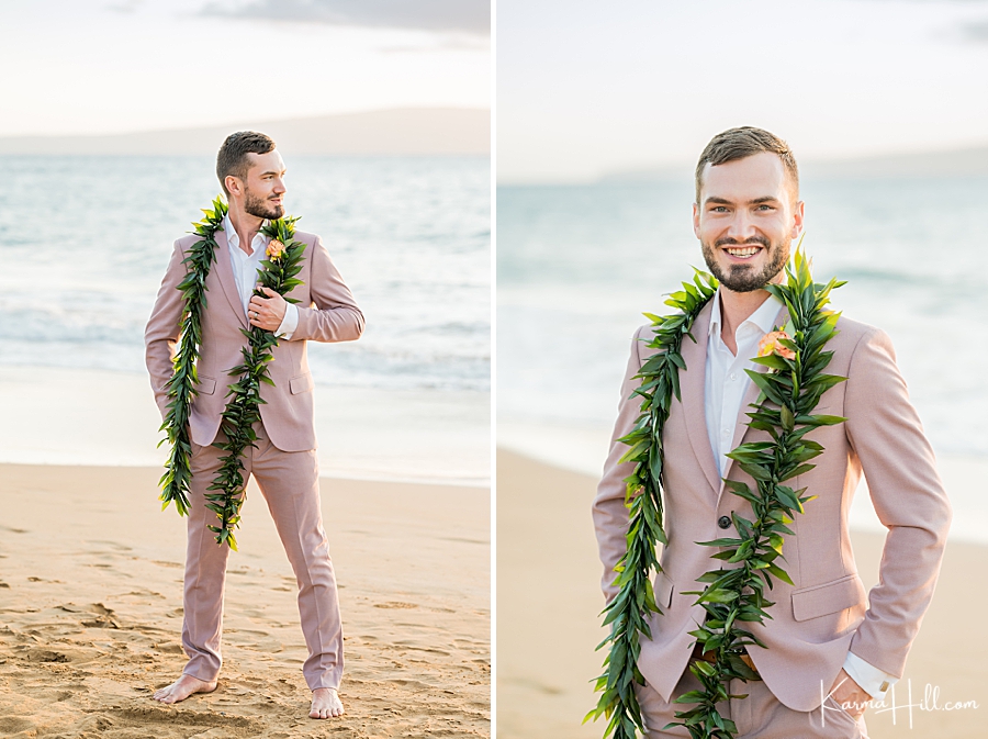 best outfit for groom at maui wedding