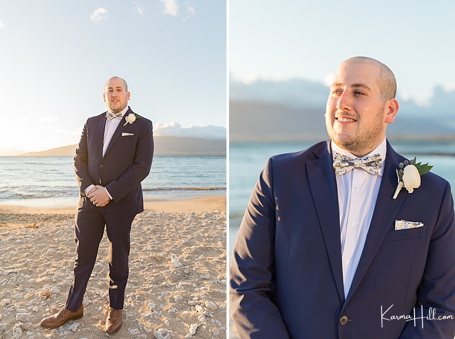 best outfit for groom at maui wedding
