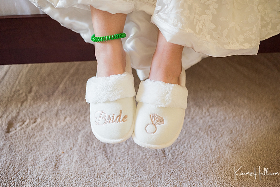 bridal slippers for maui wedding