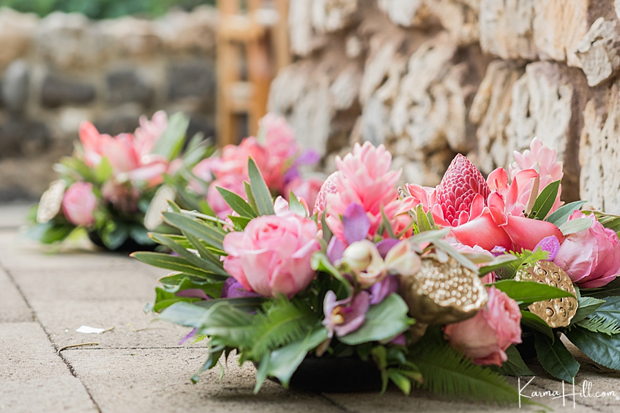 wedding floral arrangements detail photography