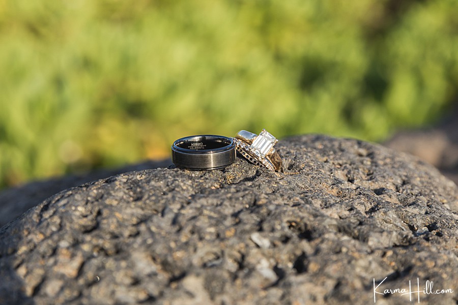 Wedding ring detail photography
